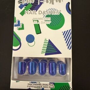Nail Dashes Manicure Set - Metallic Blue